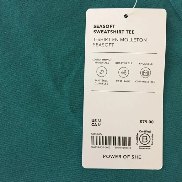 Athleta Green Seasoft Sweatshirt Tee - Picture 11 of 16